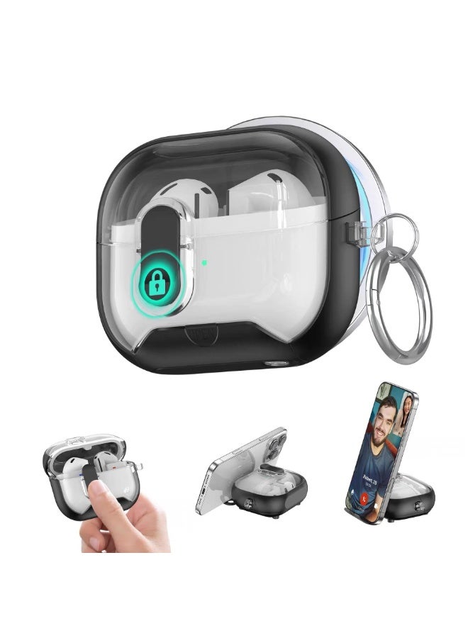 Fekra Compatible with Samsung Galaxy Buds 3 Pro/Buds 3 Case Full-Body Shockproof (Secure Lock) Galaxy Buds 3 & Galaxy Buds 3 Pro (2024) with Carabiner - Image 2